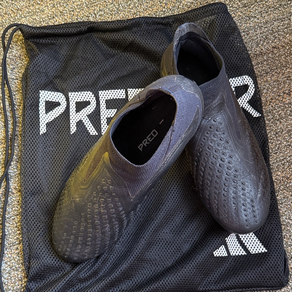 Adidas Predator Laceless Black Soccer Shoes